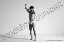 Underwear Martial art Man Asian Moving poses Average Short Black Dynamic poses Academic